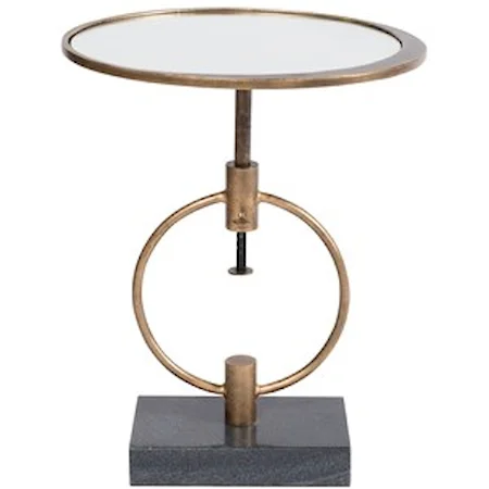 Montgomery Adjustable Height Martini Table with Glass Top